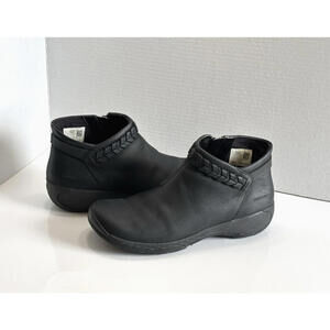 Merrell Encore Braided Bluff Q2 Women’s Size 9.5 Black Leather Zip Ankle Boots